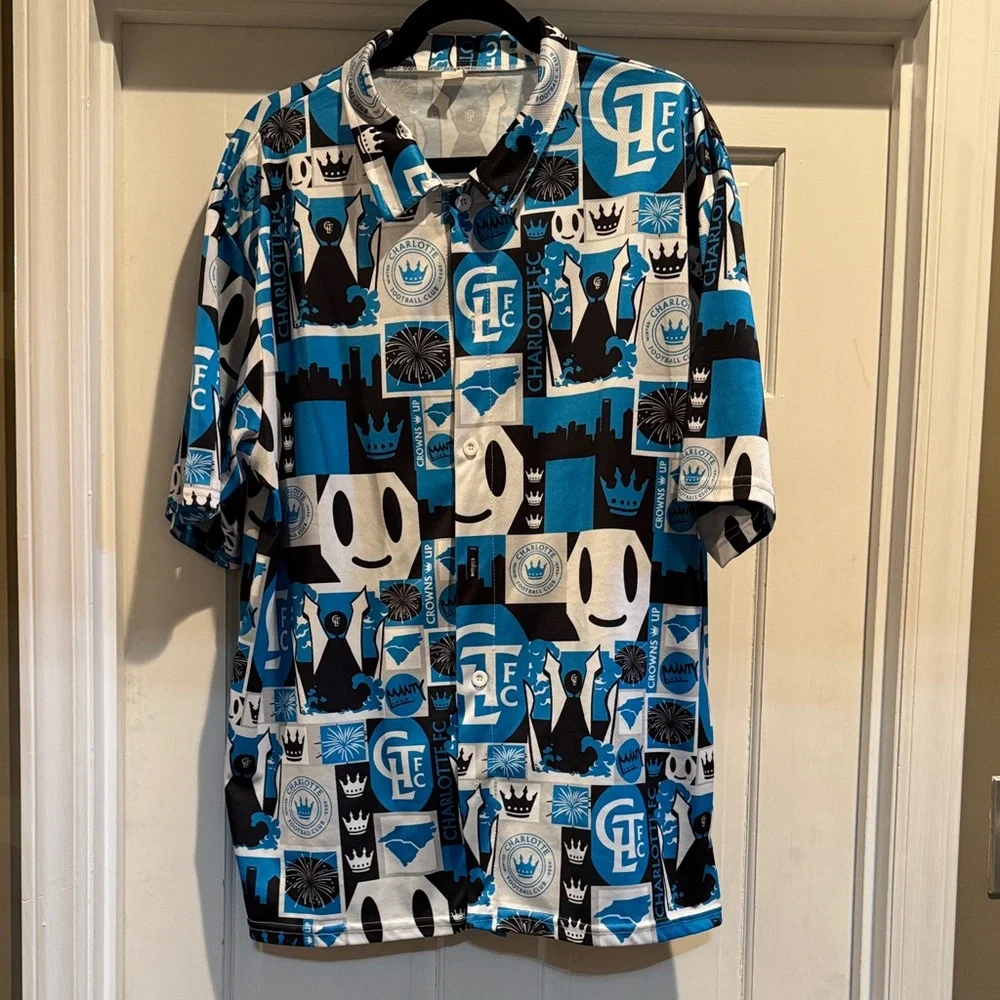 Charlotte FC button down Hawaiian style shirt, XL - Picture 1 of 4